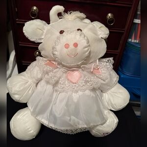 Vintage 1986 Puffalump Cow Stuffed Animal Soft Fisher-Price Toy Decor
